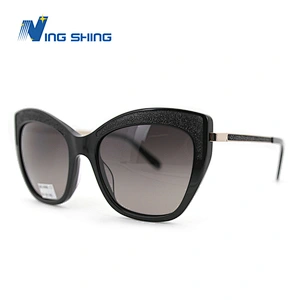 Ning Shing New polarized acetate sunglasses Brand Designer Fashion glitter Custom logo