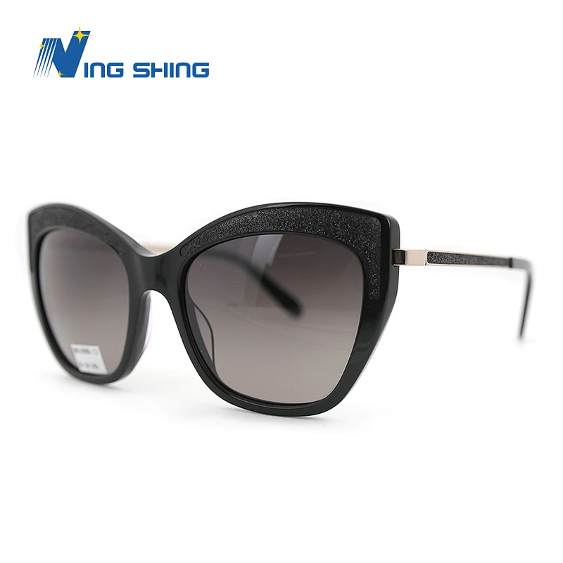 Ning Shing New polarized acetate sunglasses Brand Designer Fashion glitter Custom logo