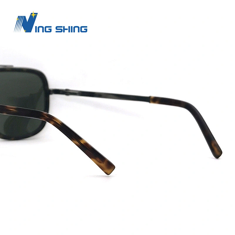 2019 NingShing NewAcetate Sunglasses Frame Glittering cloth Spring Shiny Metal temples Nickle-free Plating Acetate t Custom logo