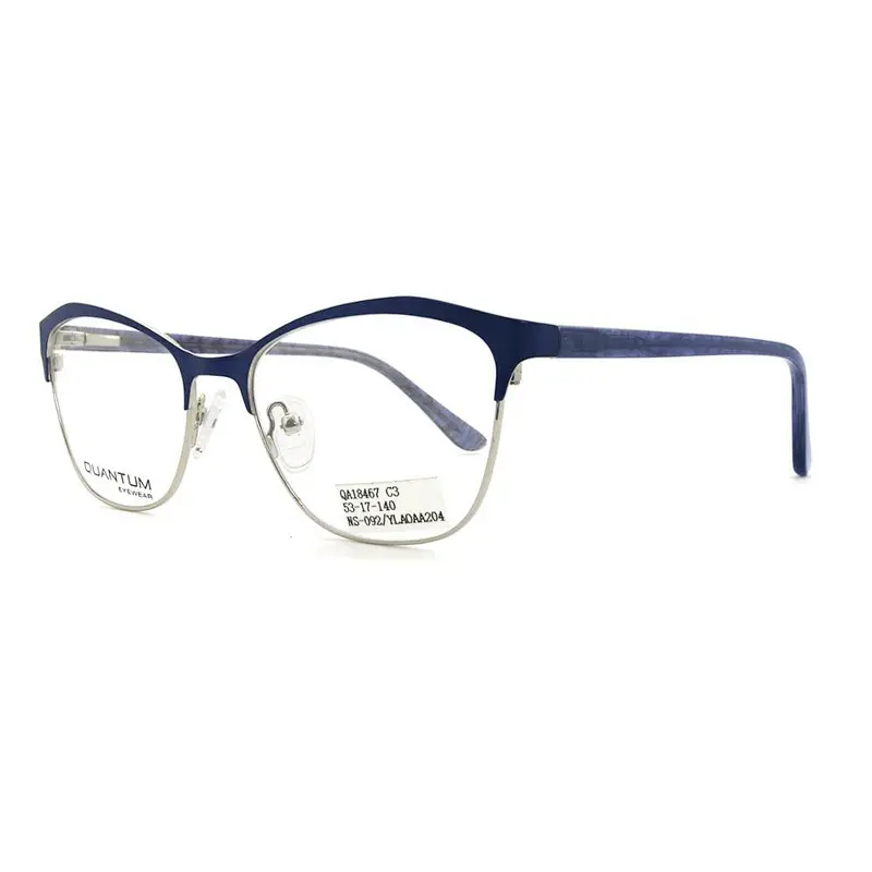2020 New Arrival Glasses Optical Frame Half Fra Metal Frame Half Rim Designer Clear Lens Eye Glasses Frame oem eyeglasses frames