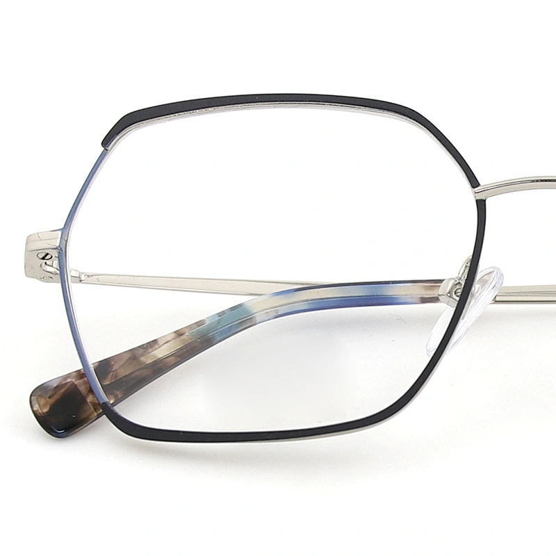 2020 New Arrival Glasses Optical Frame Half Fra Metal Frame Half Rim Designer Clear Lens Eye Glasses Frame oem eyeglasses frames
