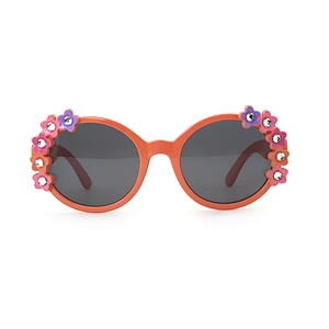 Flower Uv Protection Acrylic Lenses Pc Frame Sunglasses for Kids