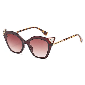 New lady fashion cat eye frame sunglasses personality trend set diamond sunglasses