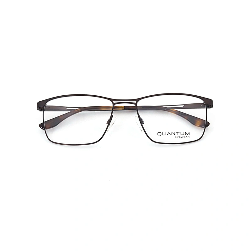 Low MOQ Cheap Full Rim Glasses Metal Round Frame Men Brown Optical Eyeglass