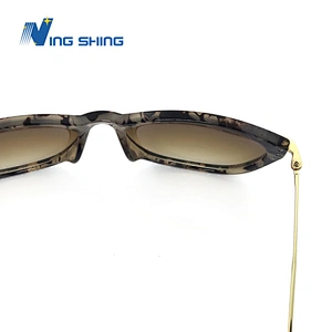 2020 New arrival eyewear eyeglasses Fashion Ladies frames Sunglass plastic & brass frame and coated brown lens