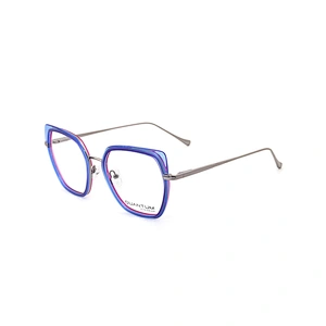Custom Logo Security Full Frame Women Futuristic Trendy Optical Frame Glasses