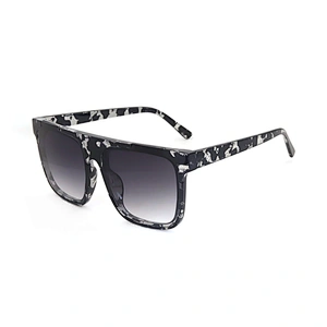 New Style Security High Quality Oversize Frame Pc Women Plastic Rectangle Sunglasses