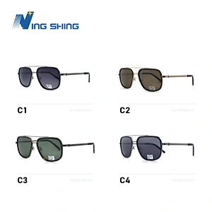2019 NingShing NewAcetate Sunglasses Frame Glittering cloth Spring Shiny Metal temples Nickle-free Plating Acetate t Custom logo
