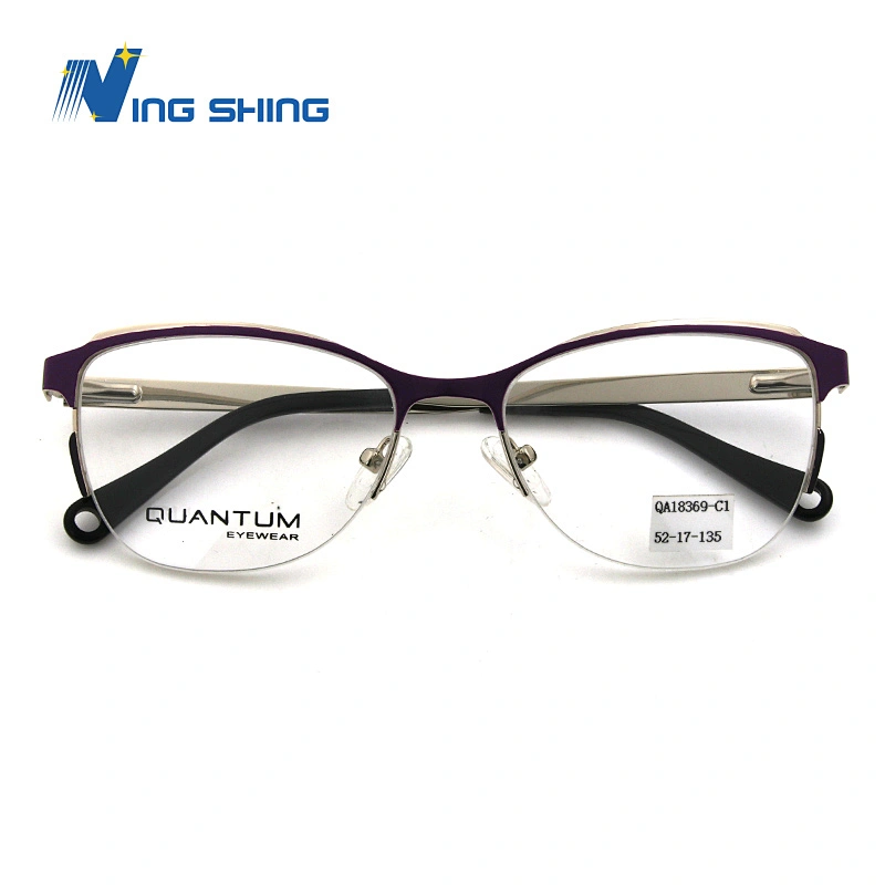 2020 New Arrival Glasses Optical Frame Half Fra Metal Frame Half Rim Designer Clear Lens Eye Glasses Frame oem eyeglasses frames