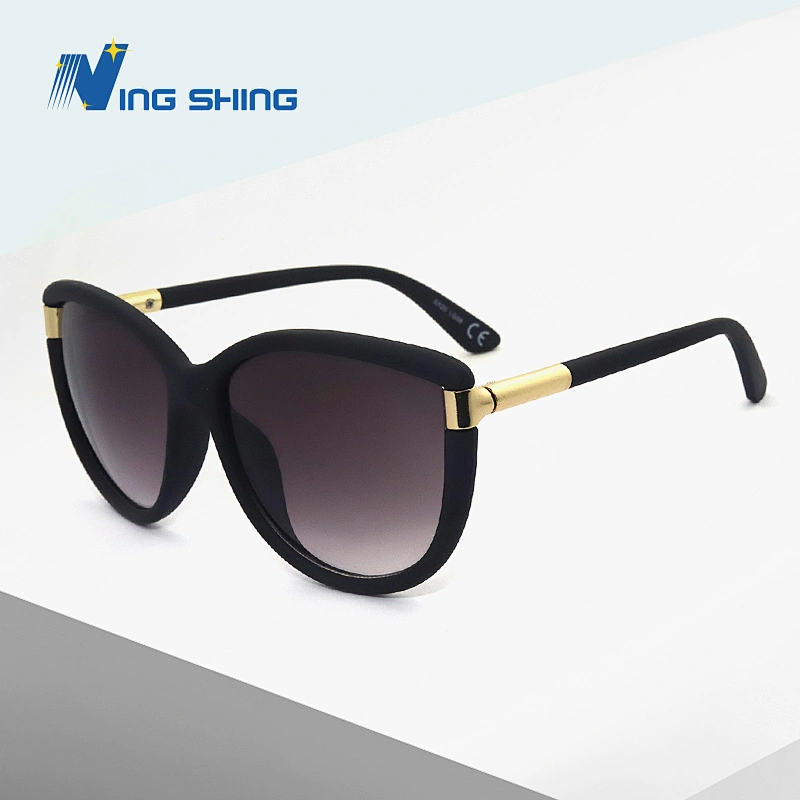 2020 New arrival Fashion eyeglasses rubber frames Ladies Sunglass plastic & brass frame and coated lens