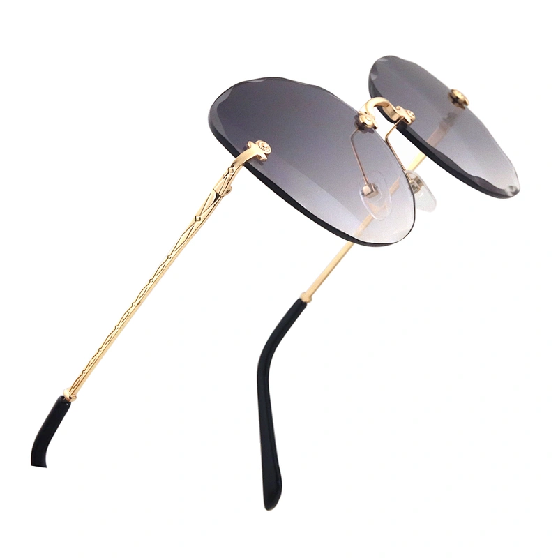 Fashion New Designs Various Large Logo Small Polarized Sunglasses with Metal Frame