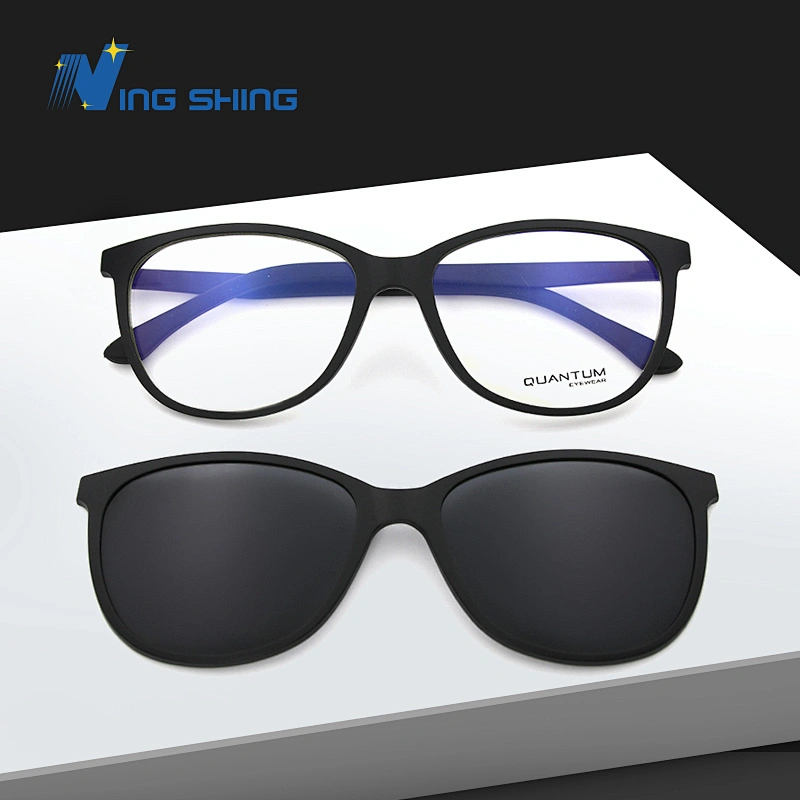 2019New model optica frame spectacles frame magnetic clip-on optics frames