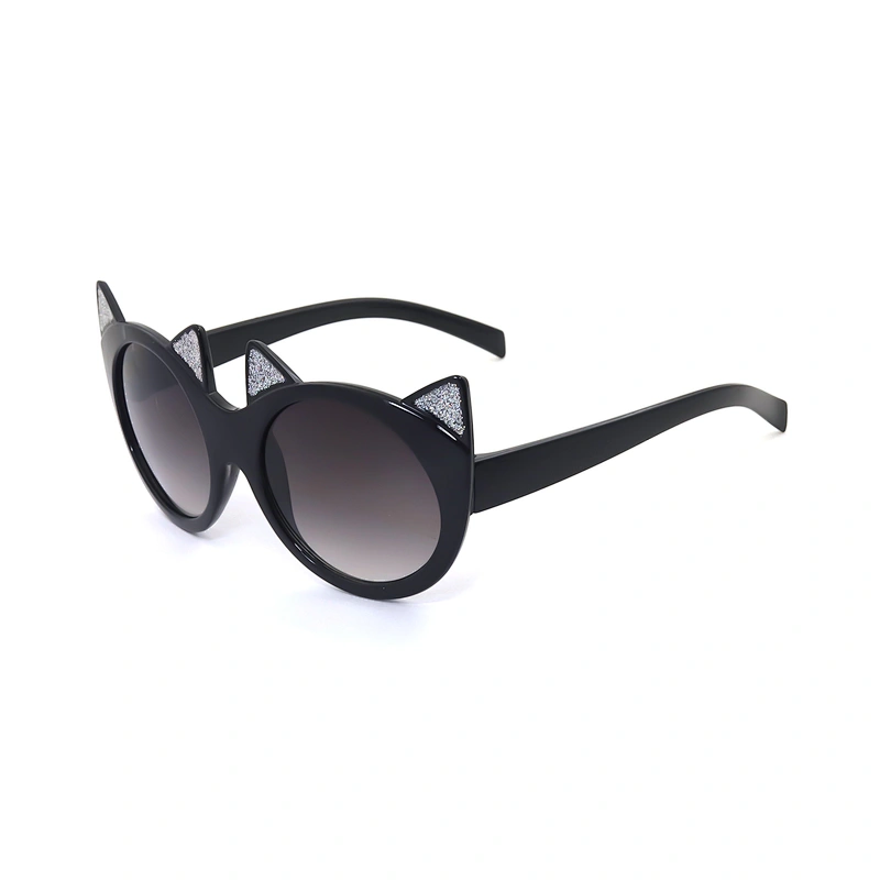 Custom Logo Children's Uv Protection Bling Plastic Sunglasses for Kids
