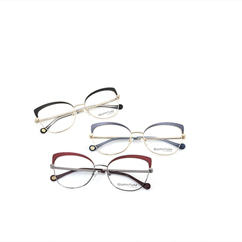 Multicolored Cheap Metal Frame Eye Glasses Optical Eyeglasses for Women