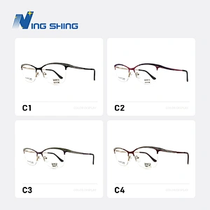 2020 New Arrival Glasses Optical Frame Half Fra Metal Frame Half Rim Designer Clear Lens Eye Glasses Frame oem eyeglasses frames