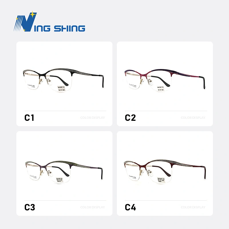 2020 New Arrival Glasses Optical Frame Half Fra Metal Frame Half Rim Designer Clear Lens Eye Glasses Frame oem eyeglasses frames