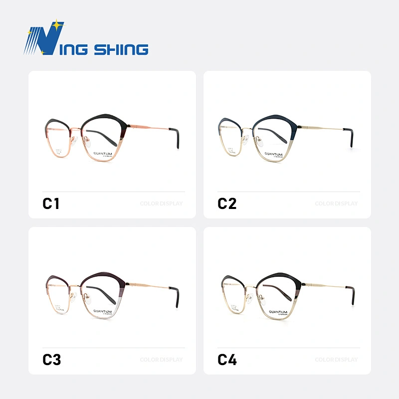New Arrival Glasses Optical Frame Half Fra Metal Frame Half Rim Designer Clear Lens Eye Glasses Frame oem eyeglasses frames