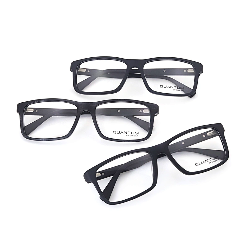 Man Retro Black Acetate Frame Optical Eyeglasses Eye Glasses