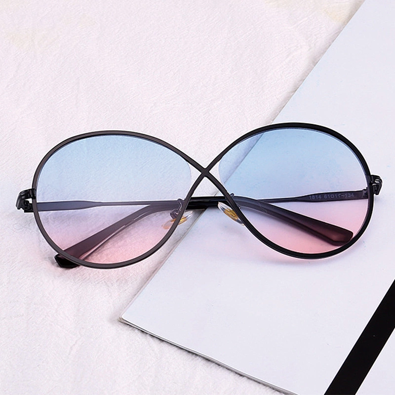 New sunglasses fashion sunglasses round face fashion glasses big frame for ladies