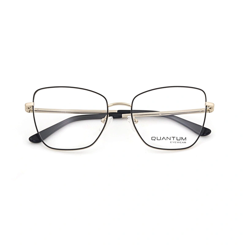 Custom Morden Square Full Rim Metal Spectacle Frame Optical Eyeglasses
