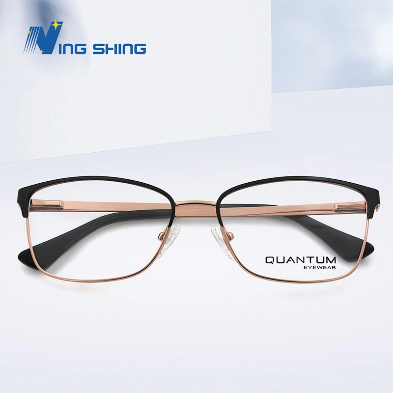 New Arrival eyeglasses Optical Frame Half Metal Frame Half Rim Designer Clear Lens Glasses Frame oem eyewear