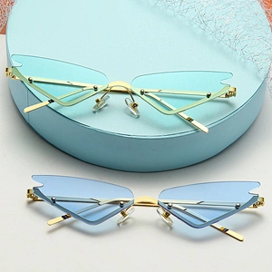 Individual sunglasses men and women in Europe and the United States trend dazzle street sunglasses hot selling glasses