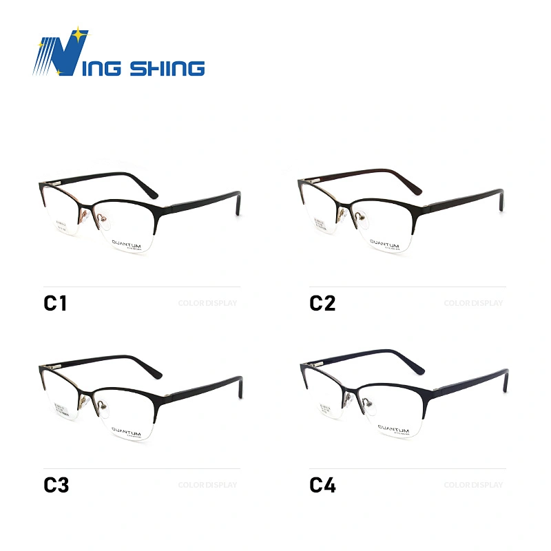 NingShing new arrival metal half rim optical frames sunglasses magnetic Clip On frame eyewear eyeglasses