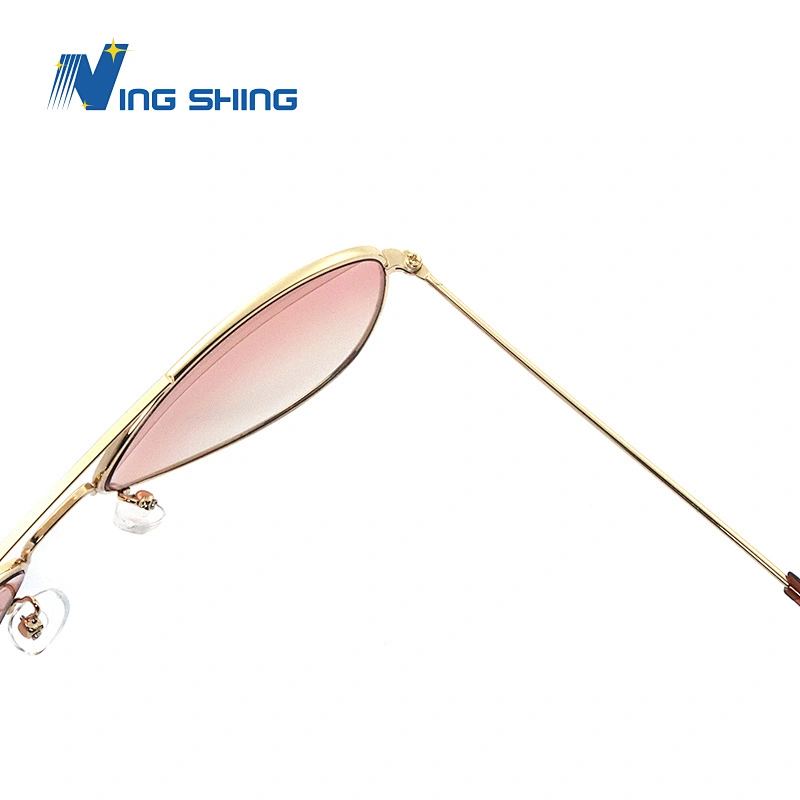 2020 New arrival eyeglasses eyewear Fashion frames pilot Ladies Sunglass metal frame and coated lens