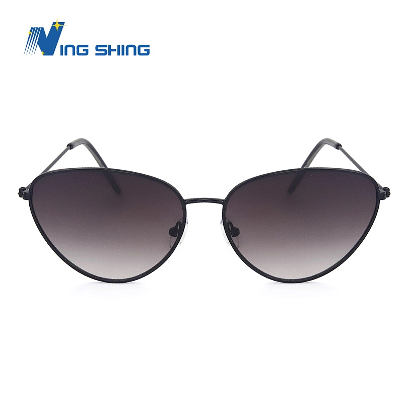 2020 New arrival eyewear eyeglasses Fashion cat eye frames Ladies Sunglass metal frame and coated lens
