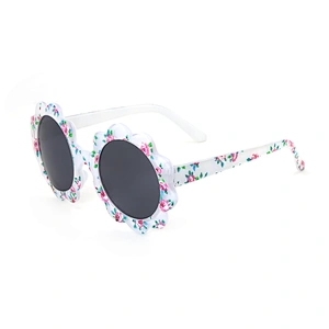 Fashion Round Cute Plastic Flower UV Eye Protection Sunglasses for Kids