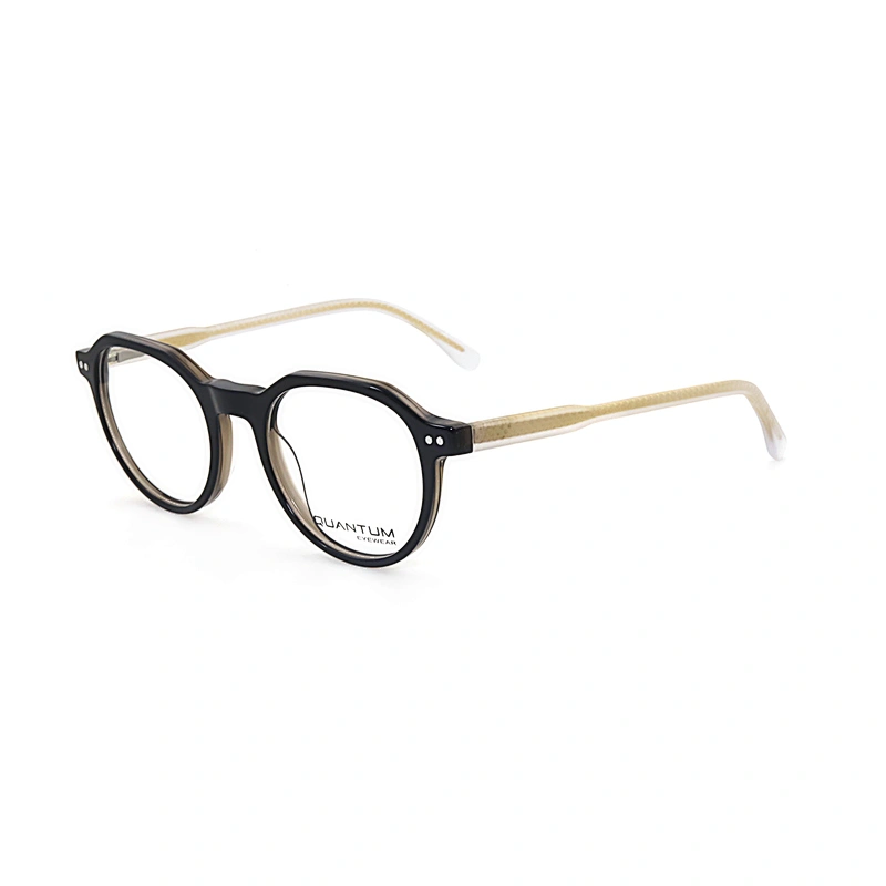 Fashion Designer Stock Unisex Round Acetate Material Optical Frames Glasses Eyeglasses