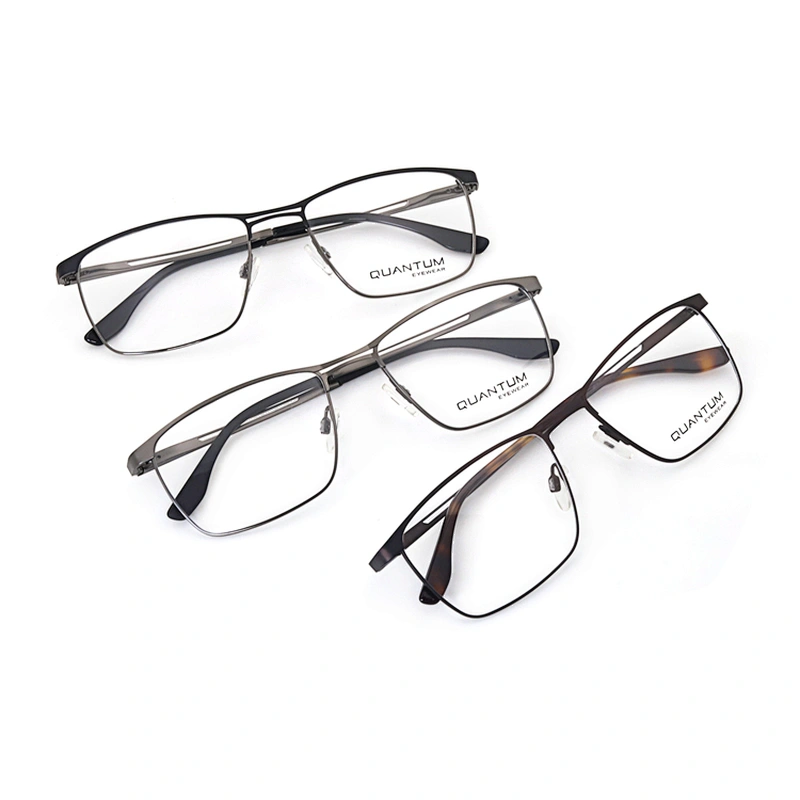 Low MOQ Cheap Full Rim Glasses Metal Round Frame Men Brown Optical Eyeglass