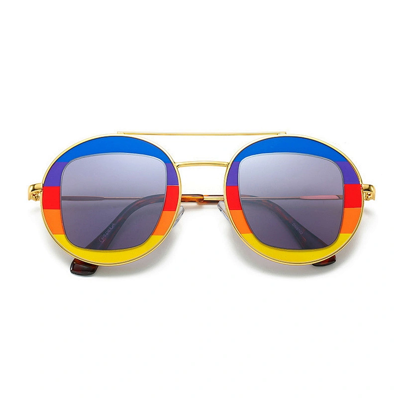 New stylish metallic frame sunglasses for men and women outdoor driving sunglasses