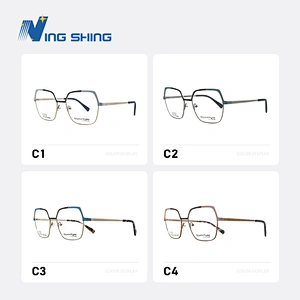 2019 NEW design Individual character color matching eyewear Fine lines  spectacle frame  Alloy Carve optical  glasses colorful
