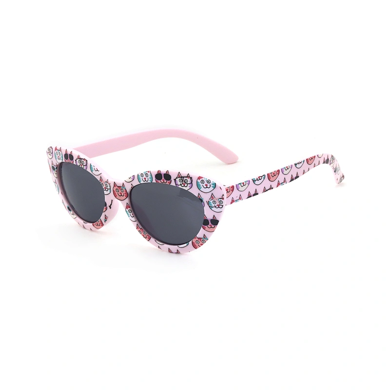 Little Kids Boys and girls Cute Cat Eye Vintage Plastic Frame UV400 Sunglasses