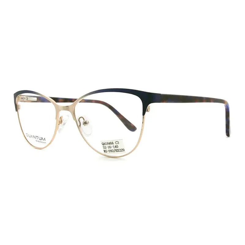 2020 New Arrival Glasses Optical Frame Half Fra Metal Frame Half Rim Designer Clear Lens Eye Glasses Frame oem eyeglasses frames
