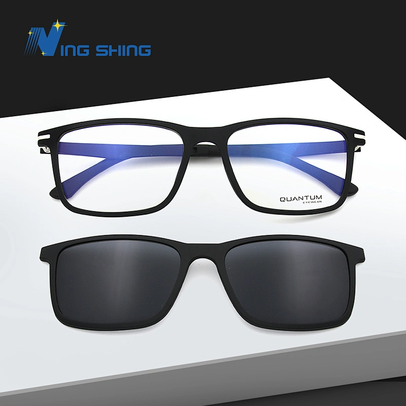 2019New model optica frame spectacles frame magnetic clip-on optics frames