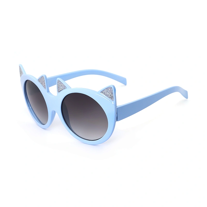 Custom Logo Children's Uv Protection Bling Plastic Sunglasses for Kids