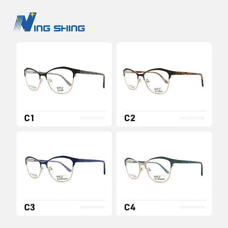 2020 New Arrival Glasses Optical Frame Half Fra Metal Frame Half Rim Designer Clear Lens Eye Glasses Frame oem eyeglasses frames