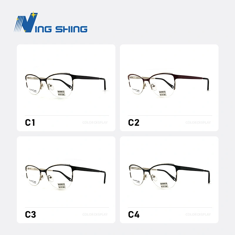 2020 New Arrival Glasses Optical Frame Half Fra Metal Frame Half Rim Designer Clear Lens Eye Glasses Frame oem eyeglasses frames