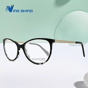 NEW arrival spring hinge design eyeglasses frame handmade acetate eyewear optical glasses spectacle frames metal temple