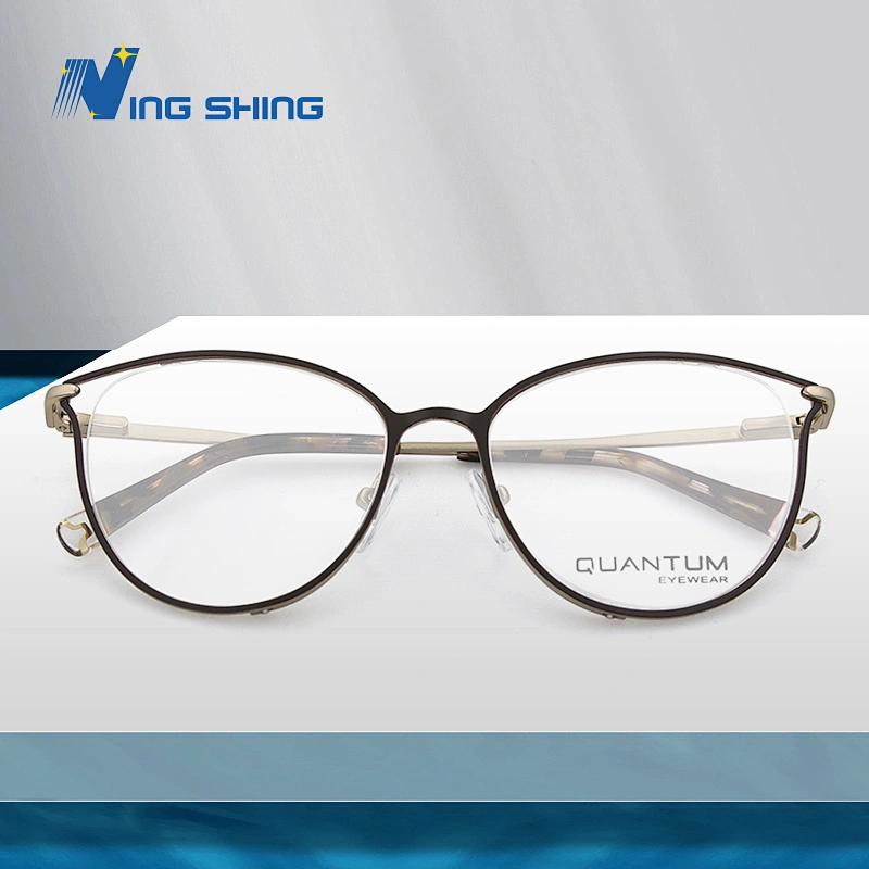 2020 New Arrival Glasses Optical Frame Half Fra Metal Frame Half Rim Designer Clear Lens Eye Glasses Frame oem eyeglasses frames