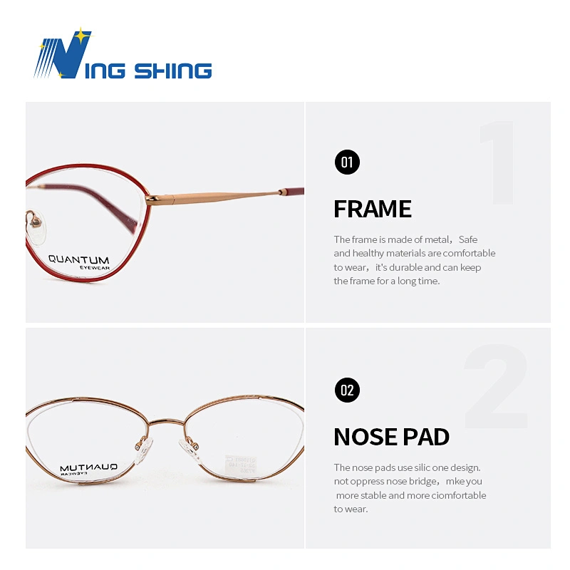 20192020 New Arrival Durable ladies Eyewear Metal Frame Half Rim Designer Clear Lens Eye Glasses Framemen optical frame