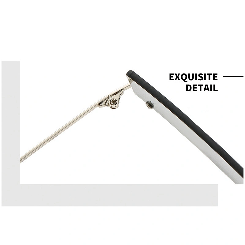 2020 New European and American personality rimless sunglasses rectangular small frame fashion street photo sunglasses for men an