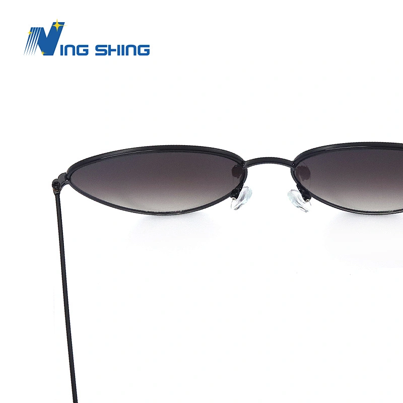 2020 New arrival eyewear eyeglasses Fashion cat eye frames Ladies Sunglass metal frame and coated lens