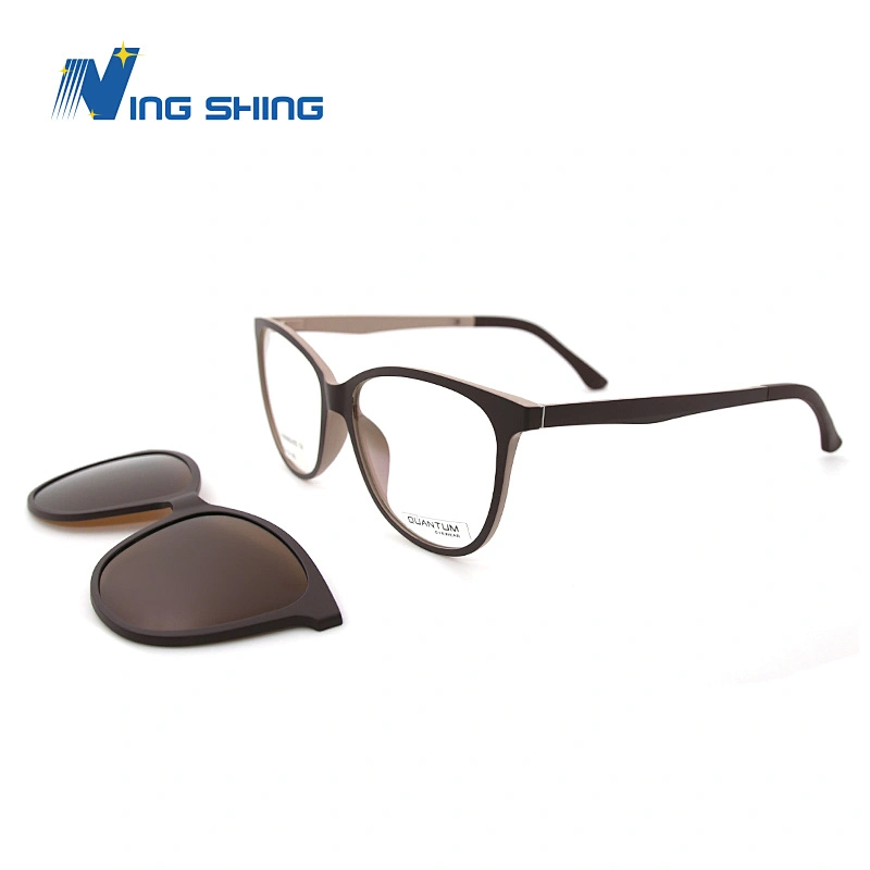 2019New model optica frame spectacles frame magnetic clip-on optics frames