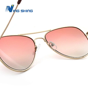 2020 New arrival eyeglasses eyewear Fashion frames pilot Ladies Sunglass metal frame and coated lens