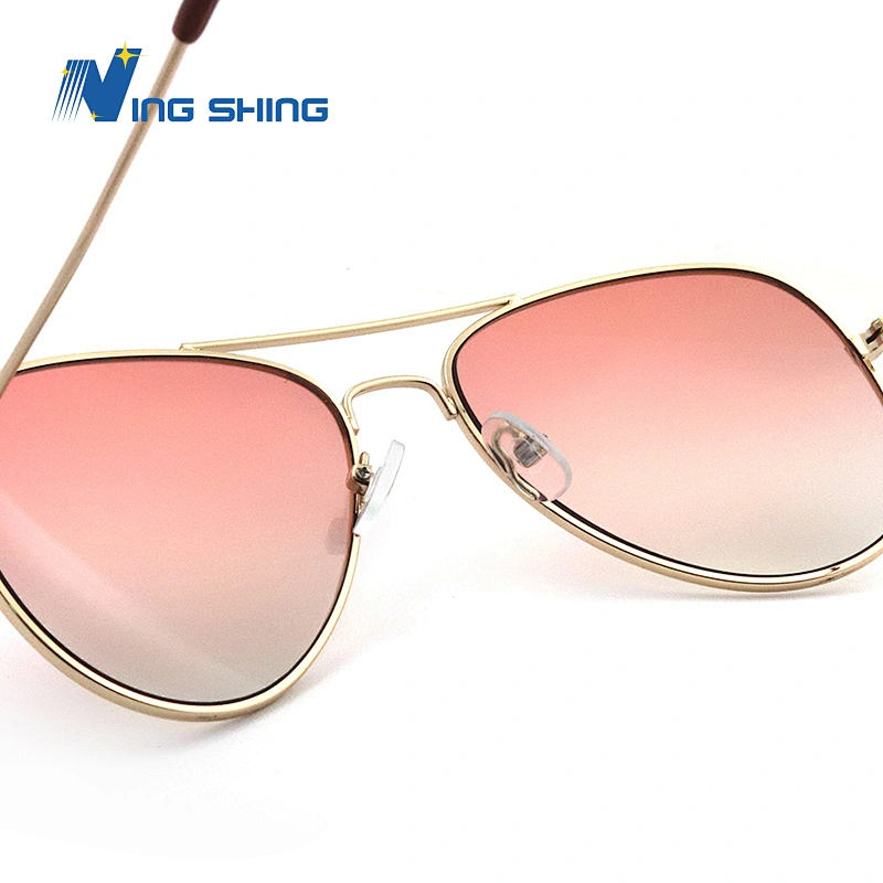 2020 New arrival eyeglasses eyewear Fashion frames pilot Ladies Sunglass metal frame and coated lens