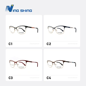 New Arrival Glasses Optical Frame Half Frame Metal Frame Half Rim Designer Clear Lens Glasses Frame oem eyeglasses frames