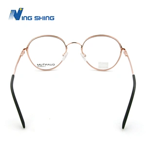 New Arrival round Glasses Optical Frame spring hinge acetate tip Metal Frame full Rim Clear Lens Eyeglasses oem